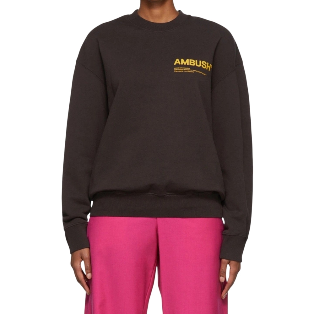 Ambush Women's Brown Fleece Workshop Sweatshirt Size XS
